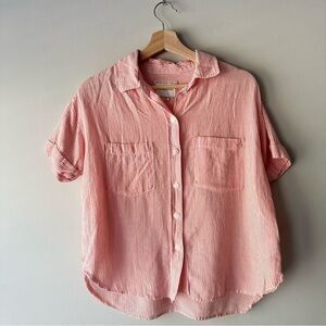 American Eagle Pinstripe Button Down Blouse